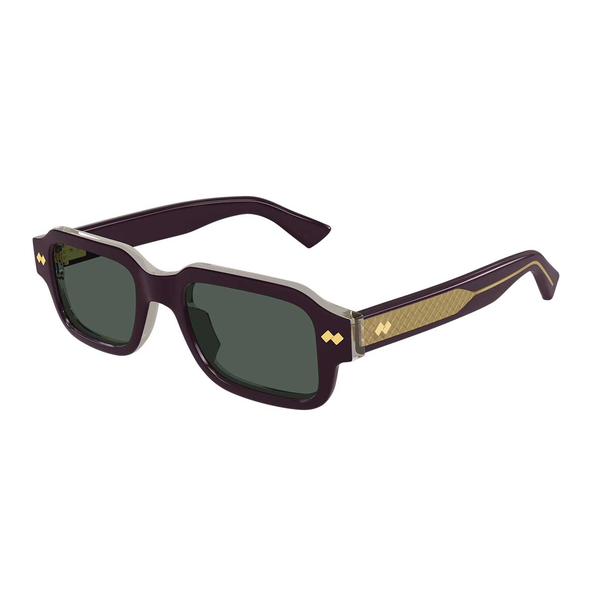 Bottega Veneta Occhiali da Sole BV1442S 004 Viola/Verde Uomo 2