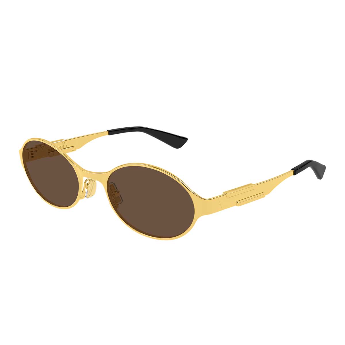Bottega Veneta Occhiali da Sole BV1456S 001 Oro/Marrone Unisex 2
