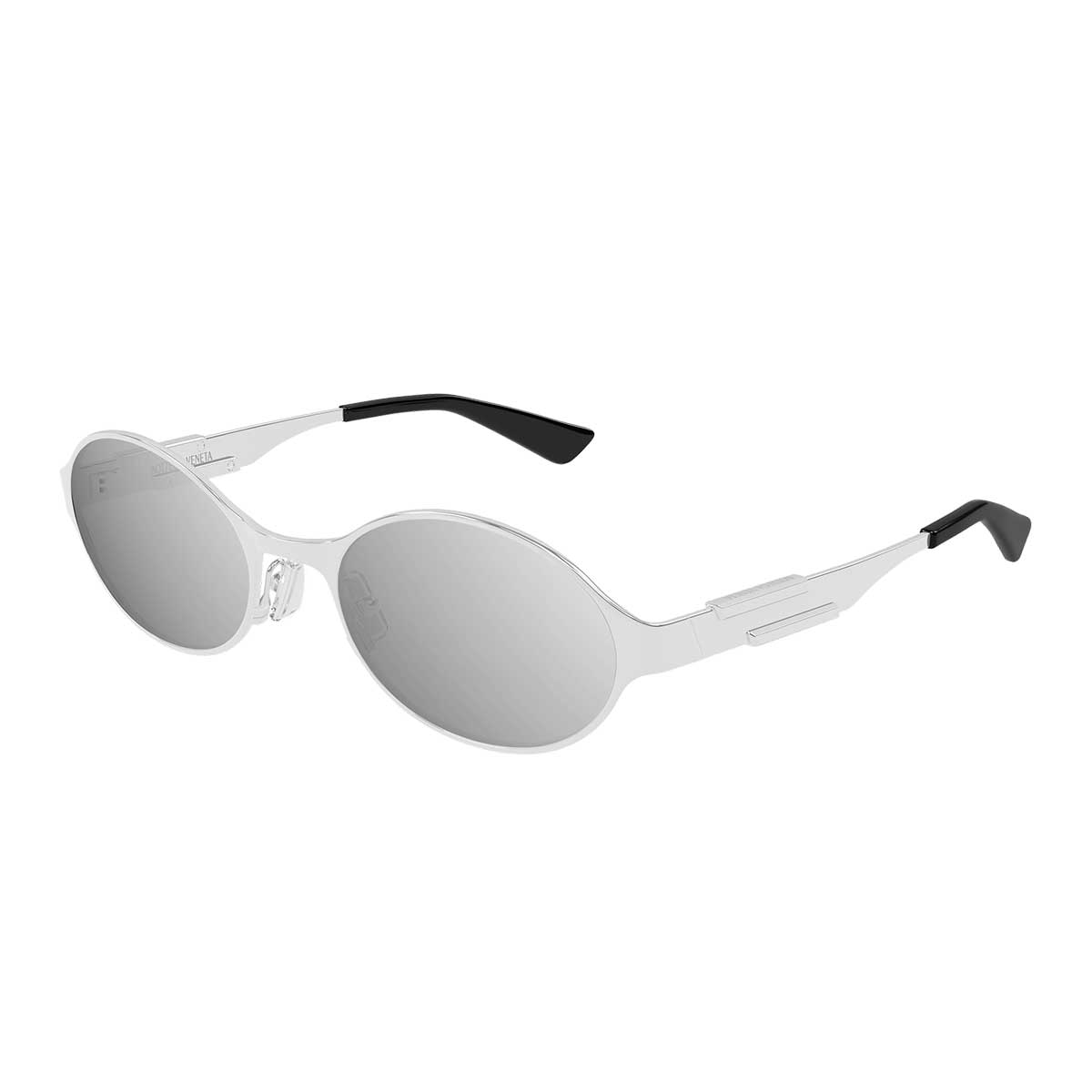 Bottega Veneta Occhiali da Sole BV1456S 003 Argento/Argento Unisex 2