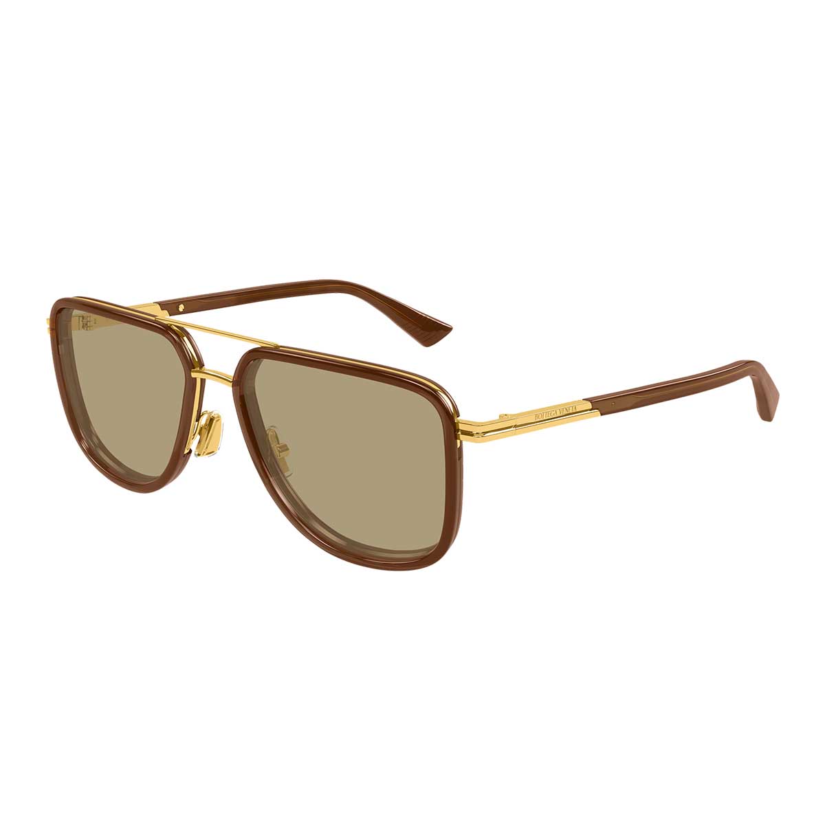 Bottega Veneta Occhiali da Sole BV1463S 003 Oro/Marrone Uomo 2