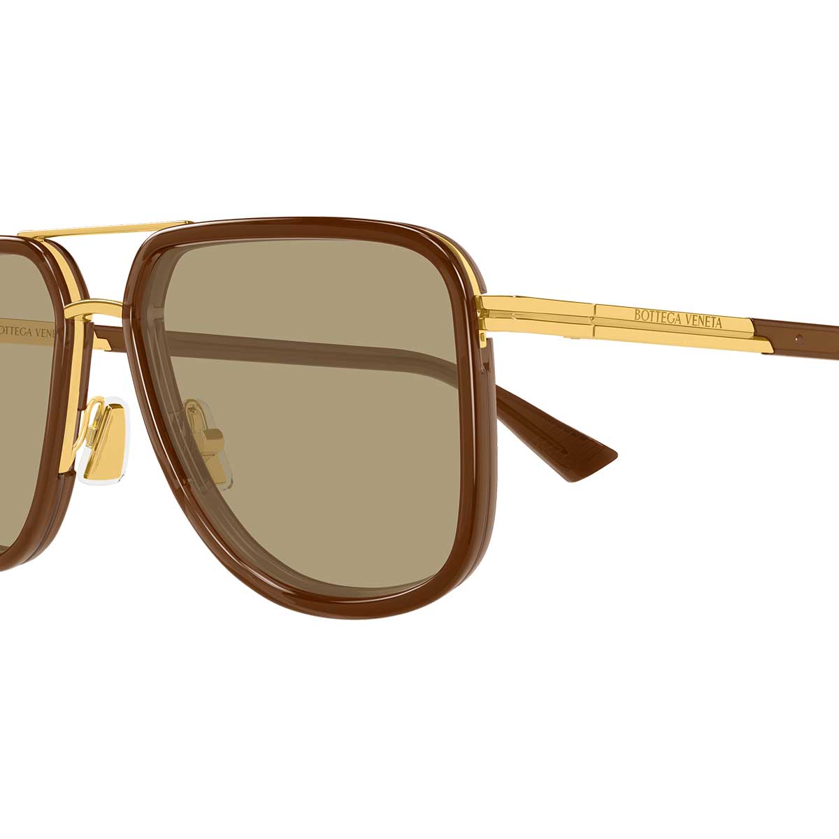 Bottega Veneta Occhiali da Sole BV1463S 003 Oro/Marrone Uomo 3