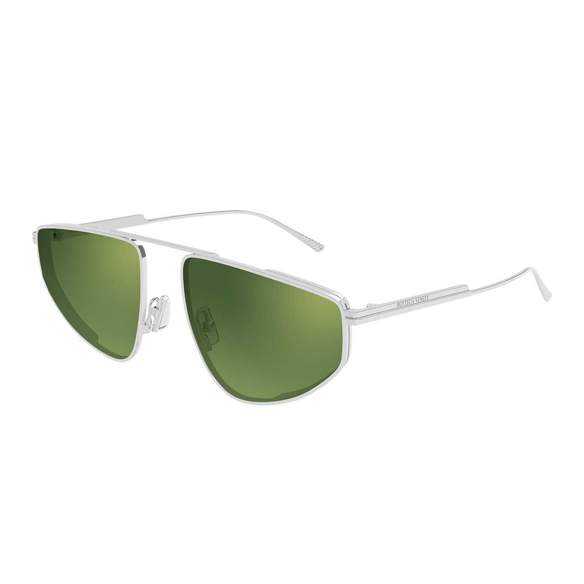 Bottega Veneta Occhiali da Sole BV1466S 002 Argento/Verde Donna 2