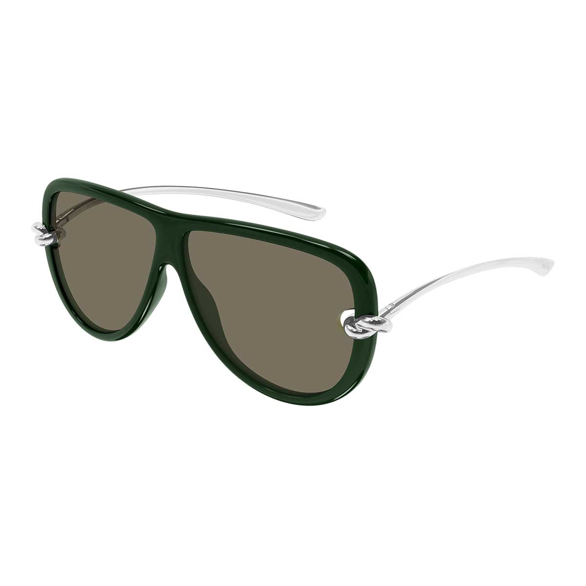 Bottega Veneta Occhiali da Sole BV1513S 004 VerdeArgento/Marrone Unisex 2