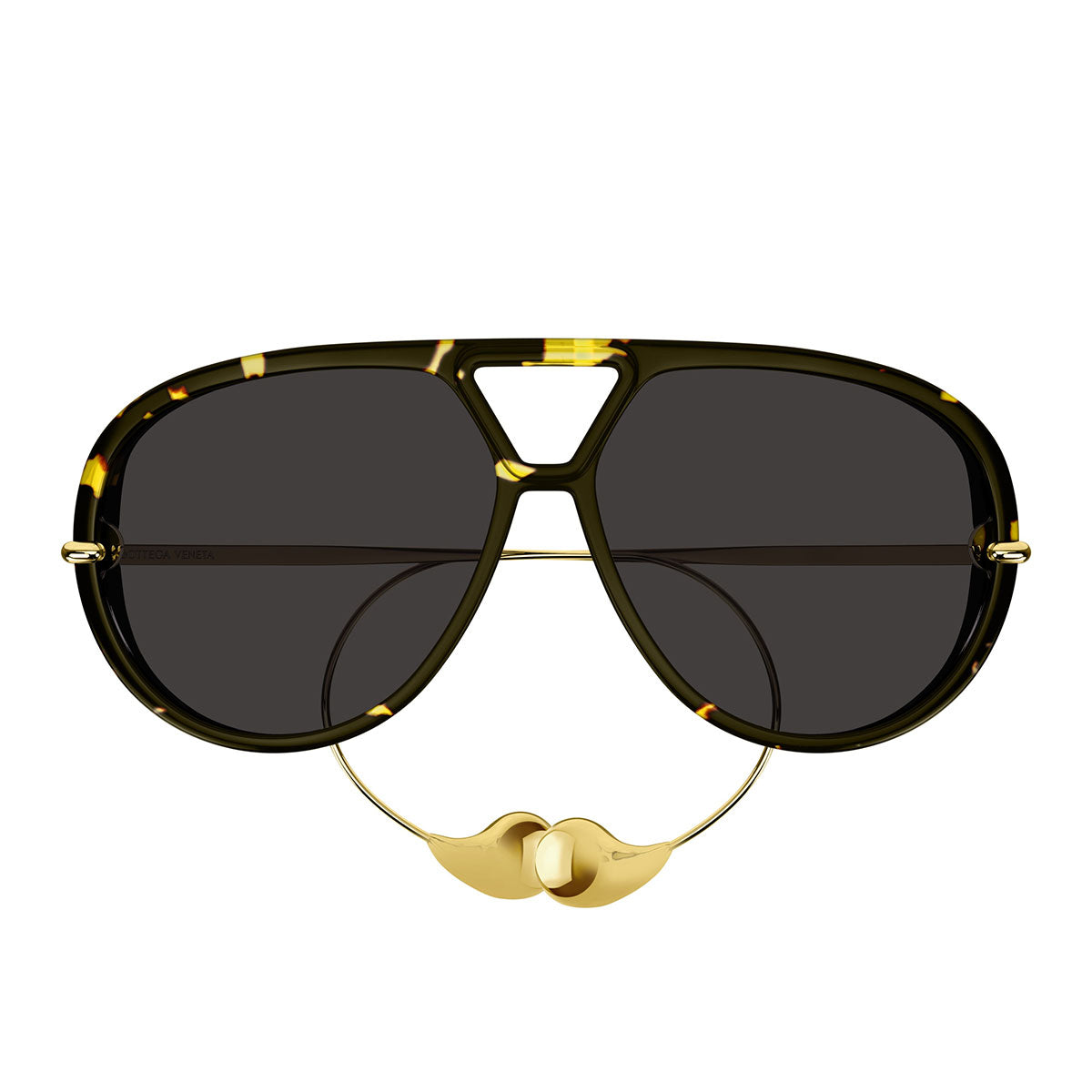 Bottega Veneta Occhiali da Sole BV1273S 005 Drop Aviator Marrone/Grigio Scuro Unisex