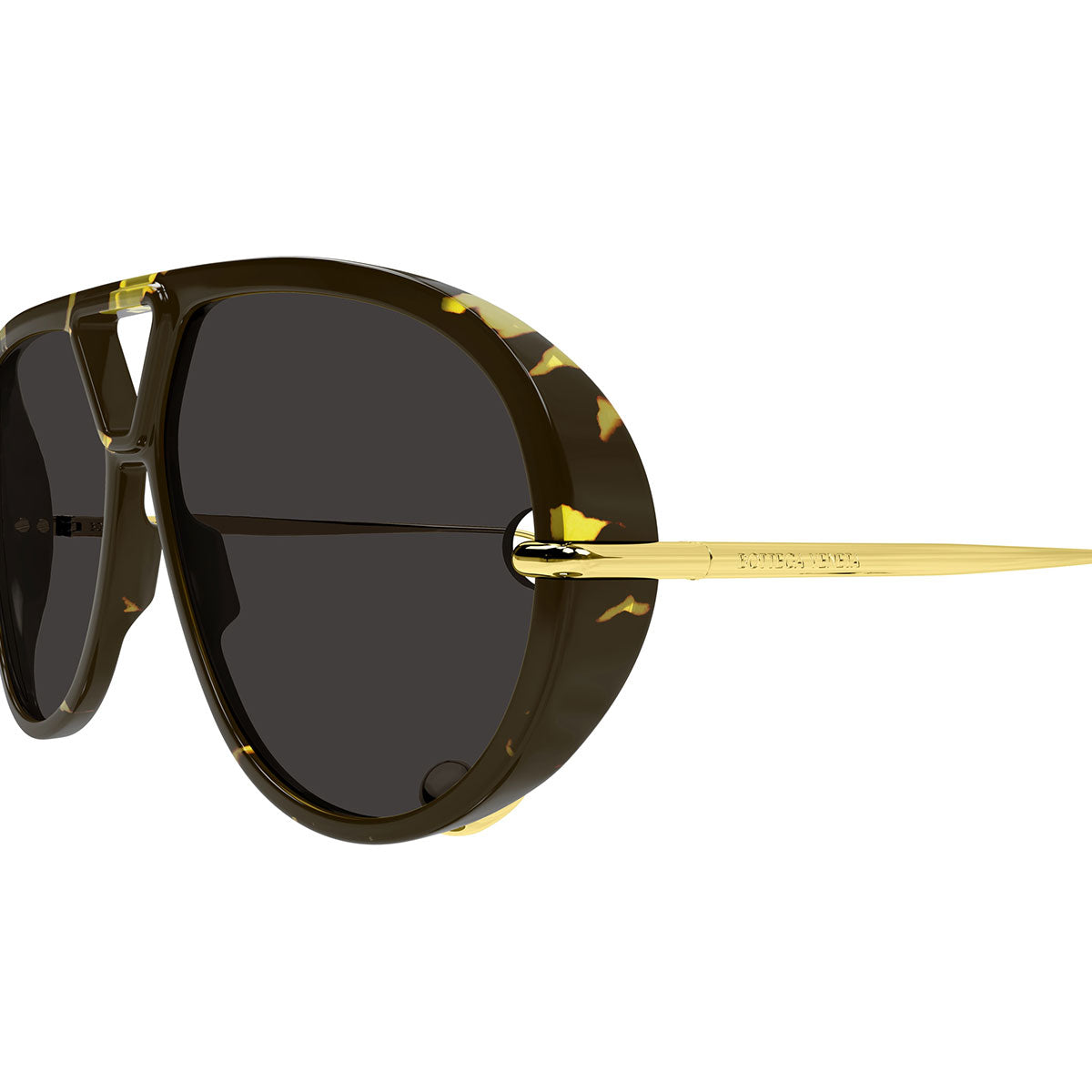 Bottega Veneta Occhiali da Sole BV1273S 005 Drop Aviator Marrone/Grigio Scuro Unisex