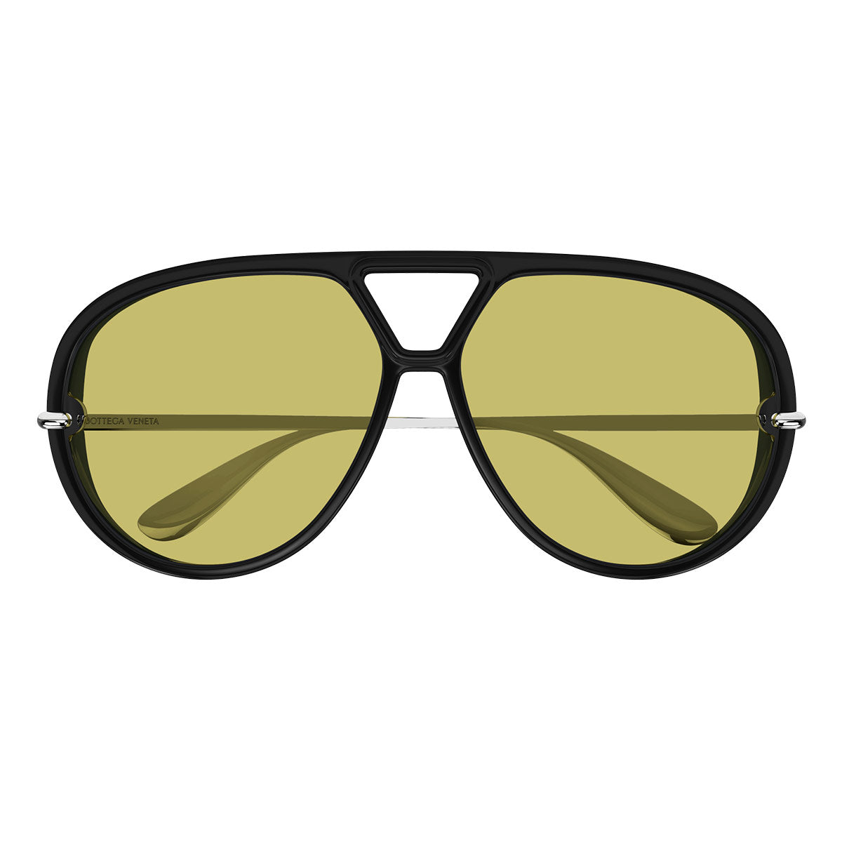 Bottega Veneta Occhiali da Sole BV1274S 002 NeroArgento/Giallo Unisex