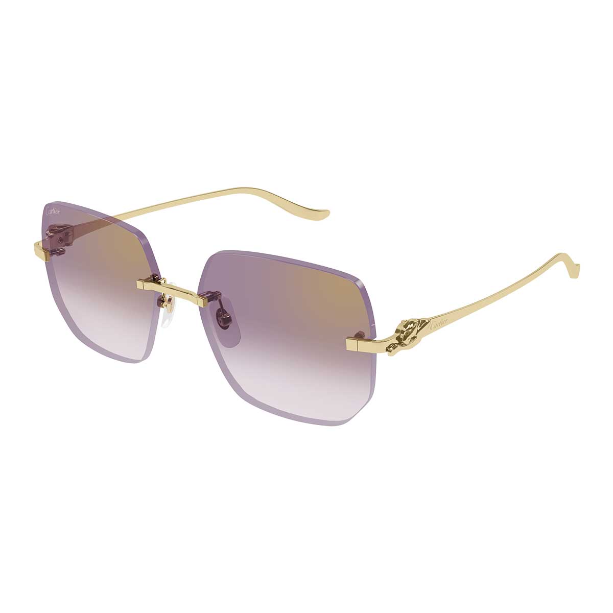 Cartier Occhiali da Sole  CT0549S 004 Oro/Viola Donna 2