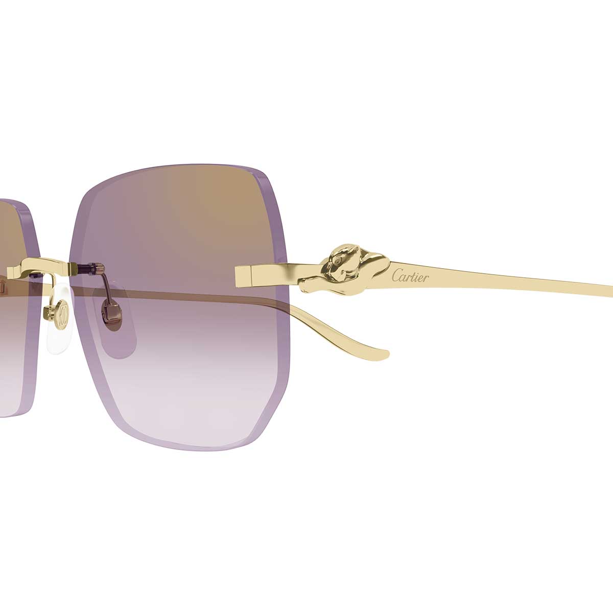 Cartier Occhiali da Sole  CT0549S 004 Oro/Viola Donna 3