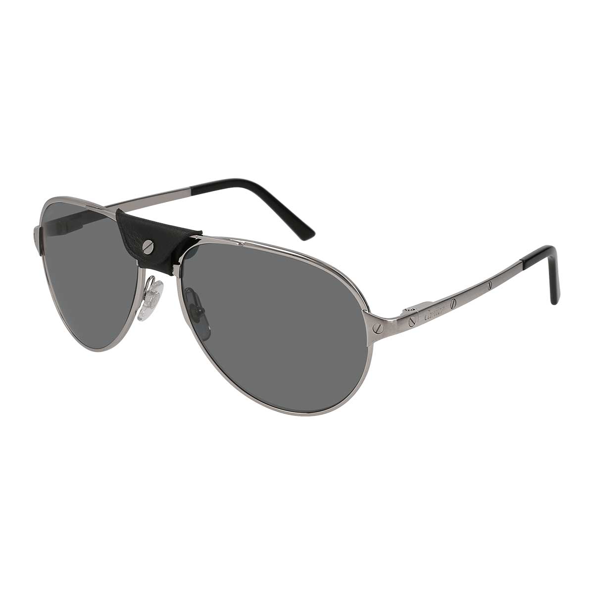 Cartier Occhiali da Sole CT0034S 005 Rutenio/Grigio Uomo Polarizzati