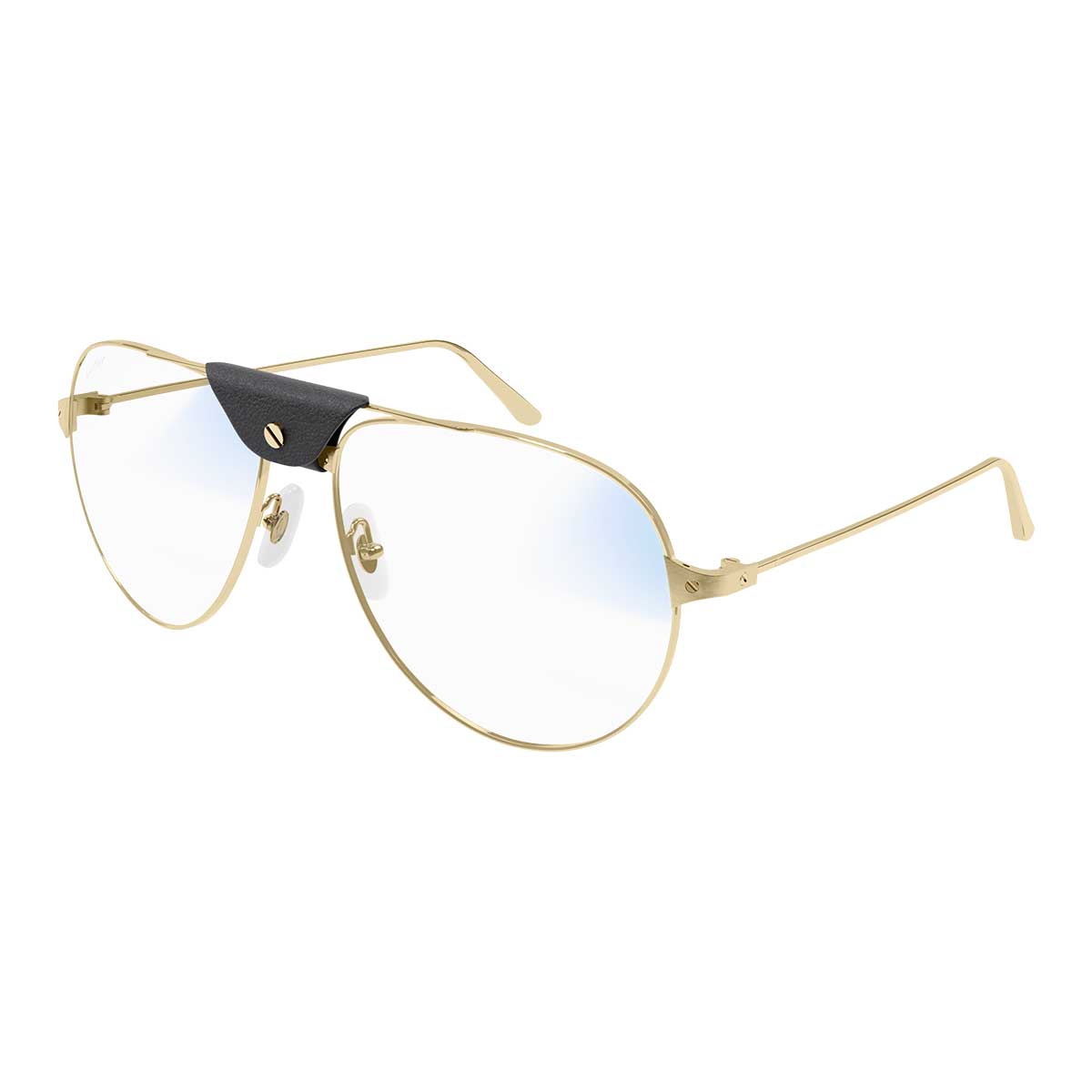 Cartier Occhiali da Sole CT0038S 017 Oro/Trasparente Uomo Fotocromatici