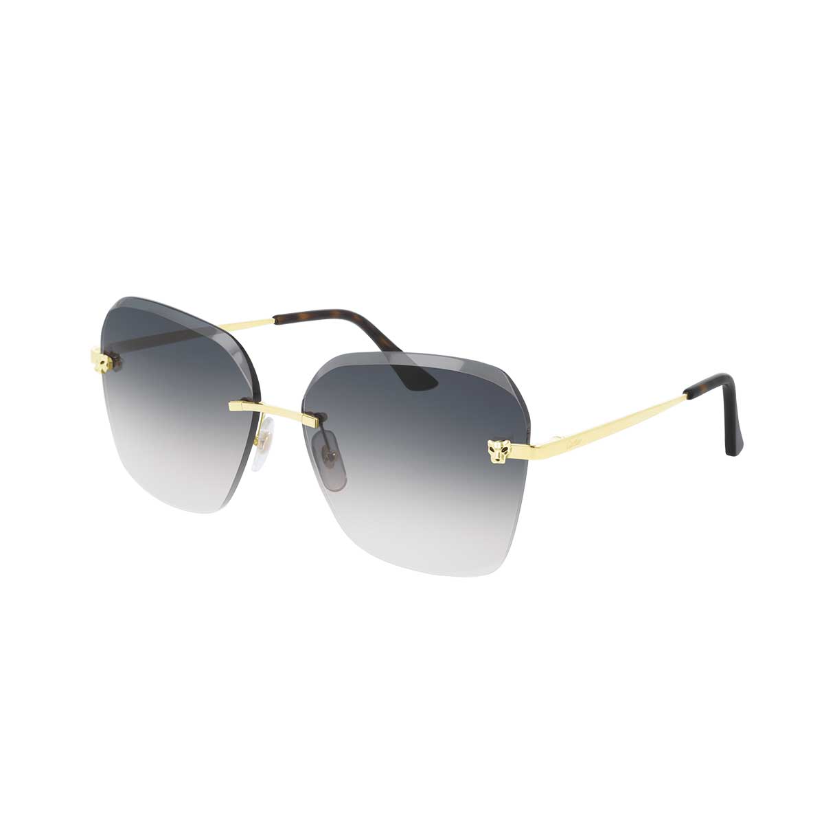 Cartier Occhiali da Sole CT0147S 002 Oro/Marrone Donna