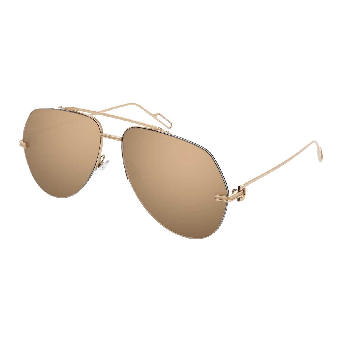 Cartier Occhiali da Sole CT0170S 001 Bronzo/Oro Unisex