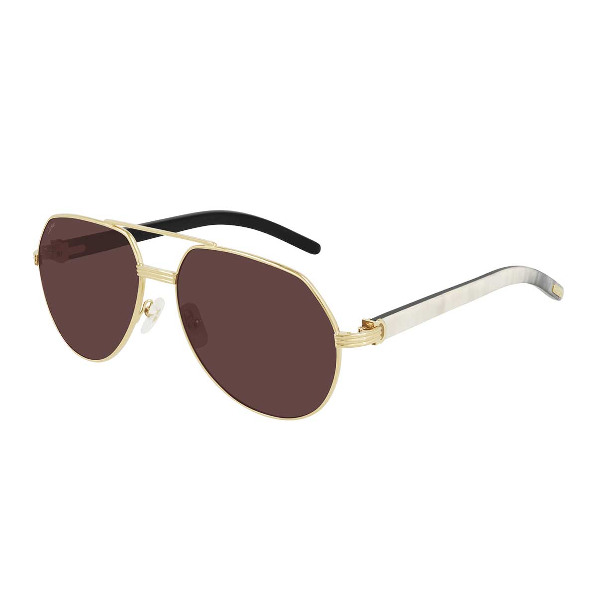 Cartier Occhiali da Sole CT0272S 003 OroBianco/Viola Uomo Polarizzati
