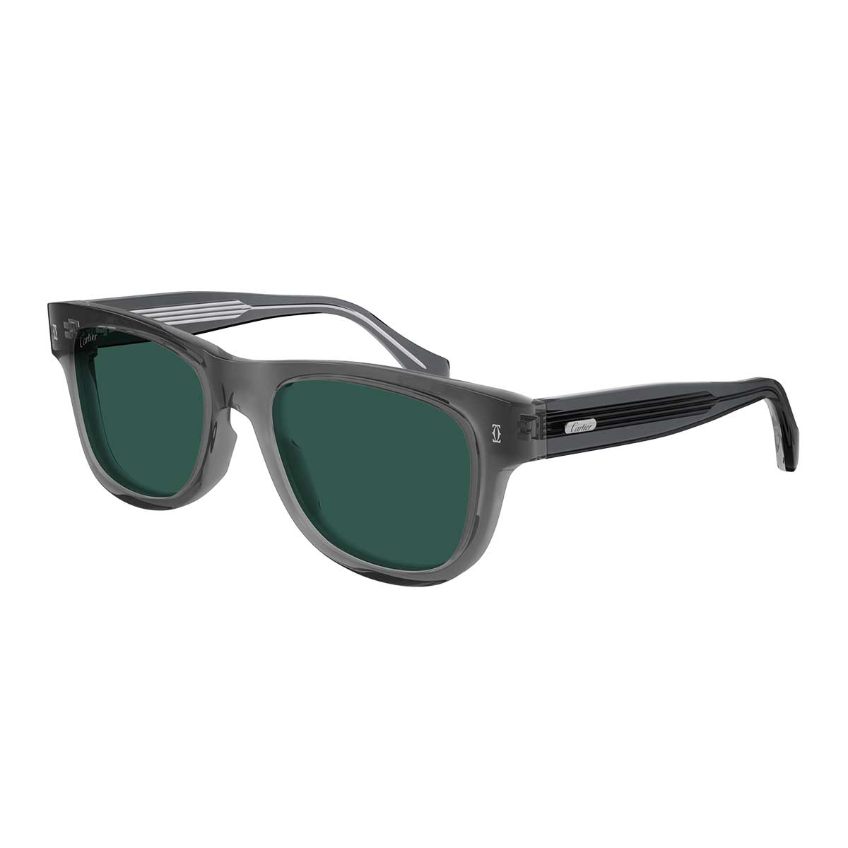 Cartier Occhiali da Sole CT0277S 005 Grigio/Verde Uomo