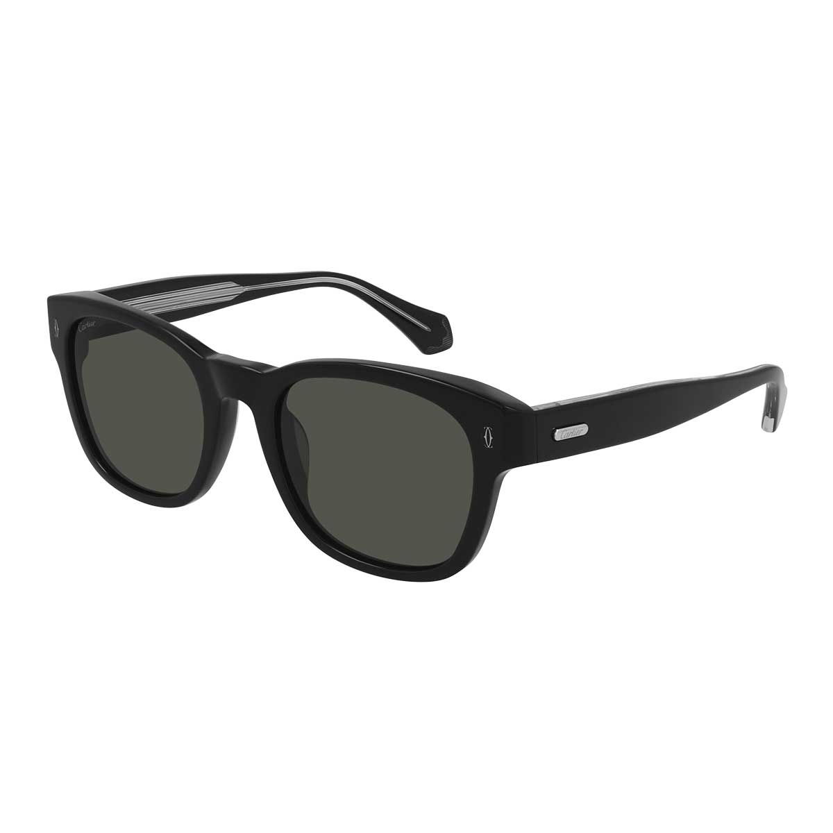 Cartier Occhiali da Sole CT0278SA 001 Nero/Grigio Uomo 2