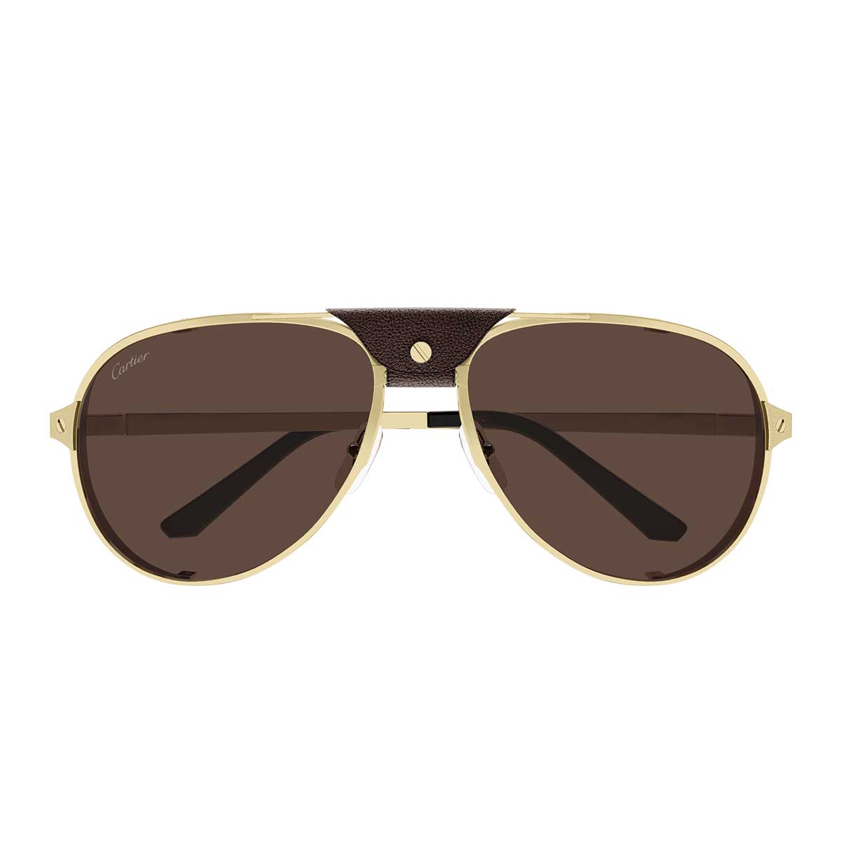 Cartier Occhiali da Sole CT0296S 005 Oro/Marrone Uomo Polarizzati