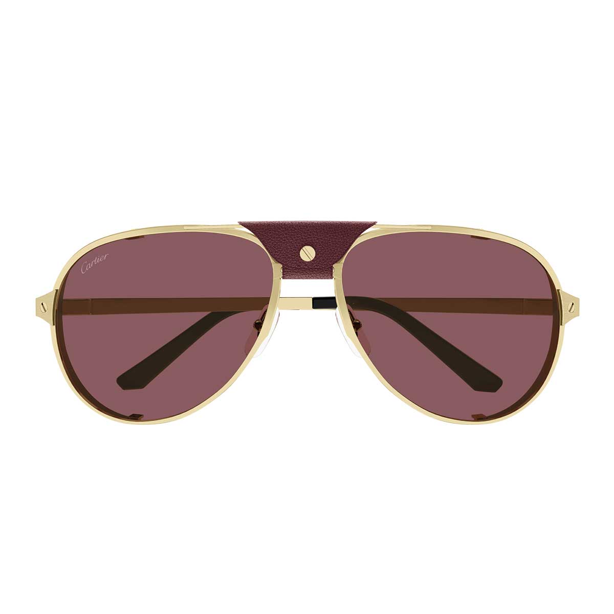Cartier Occhiali da Sole CT0296S 006 Oro/Rosso Uomo Polarizzati