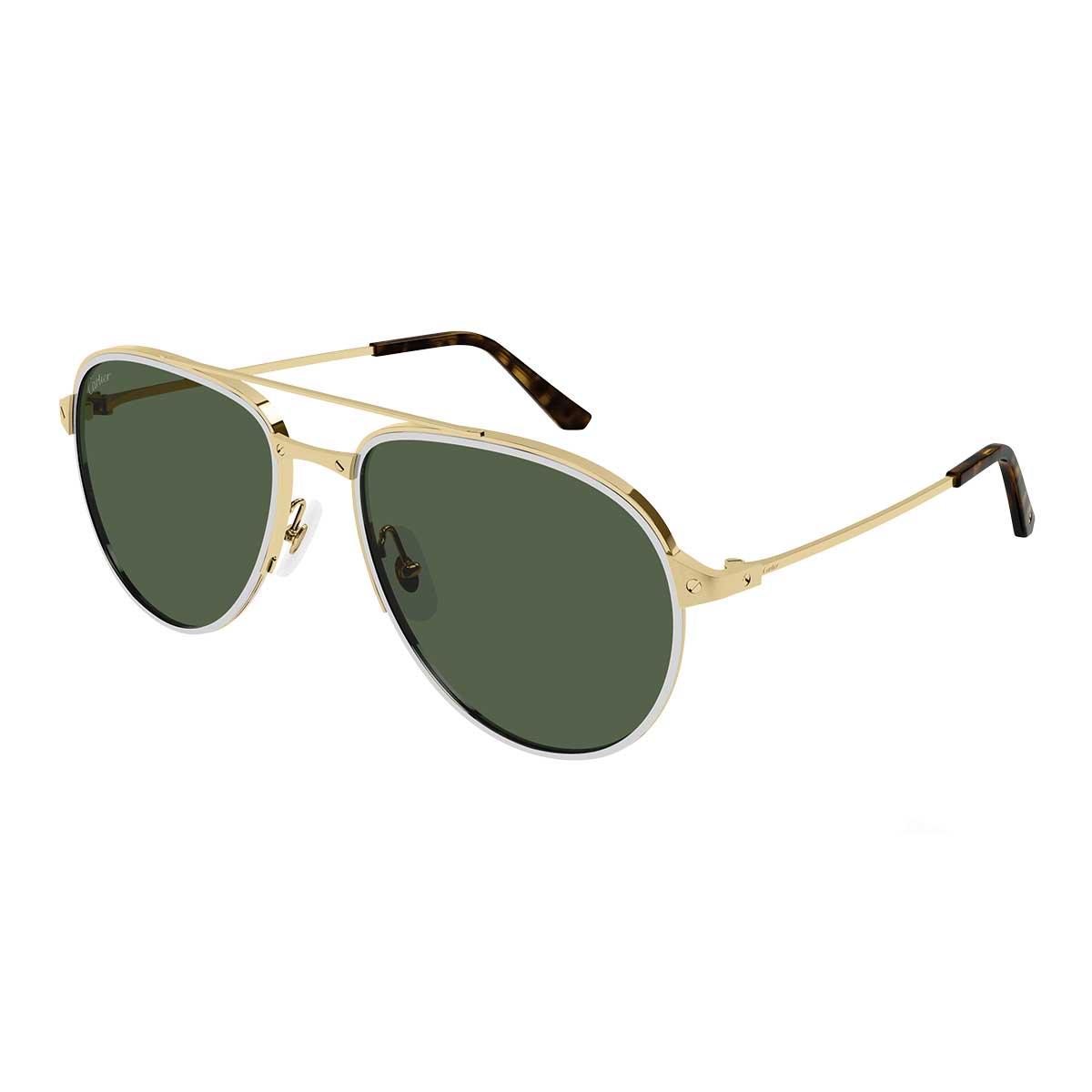Cartier Occhiali da Sole CT0325S 006 Oro/Verde Uomo Polarizzati 2