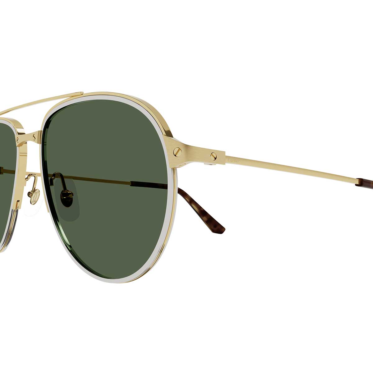 Cartier Occhiali da Sole CT0325S 006 Oro/Verde Uomo Polarizzati 3