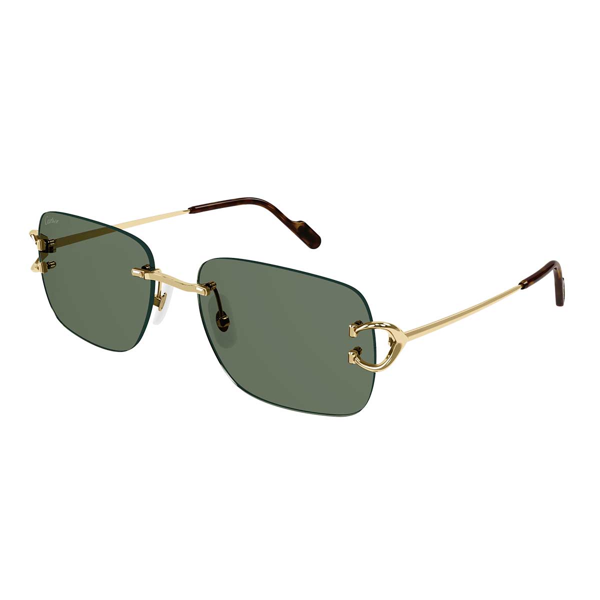 Cartier Occhiali da Sole CT0330S 002 Oro/Verde Uomo 2