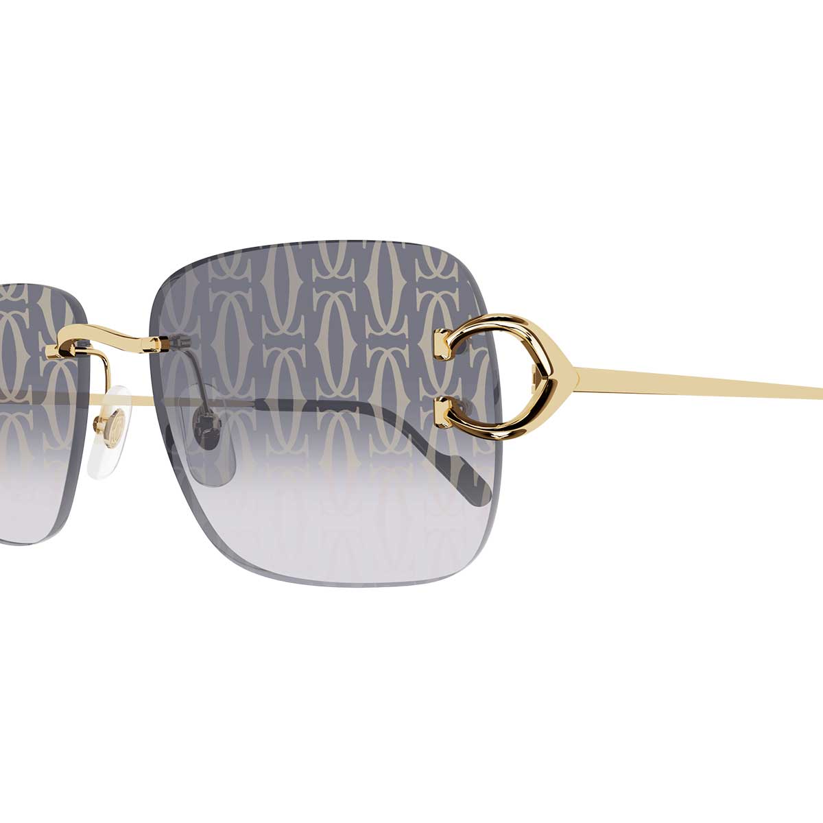 Cartier Occhiali da Sole CT0330S 007 Oro/Grigio Uomo 3