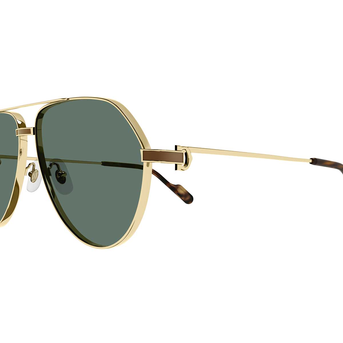 Cartier Occhiali da Sole CT0334S 002 Oro/Verde Uomo 3