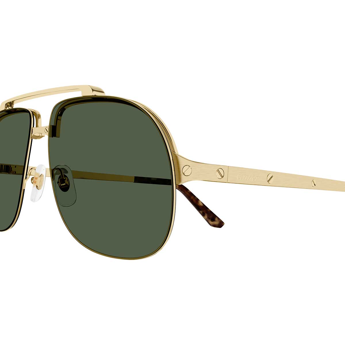Cartier Occhiali da Sole CT0353S 002 Oro/Verde Uomo 3