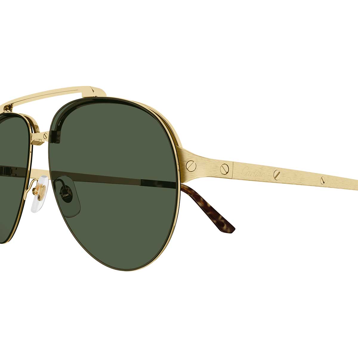Cartier Occhiali da Sole CT0354S 002 Oro/Verde Uomo 3