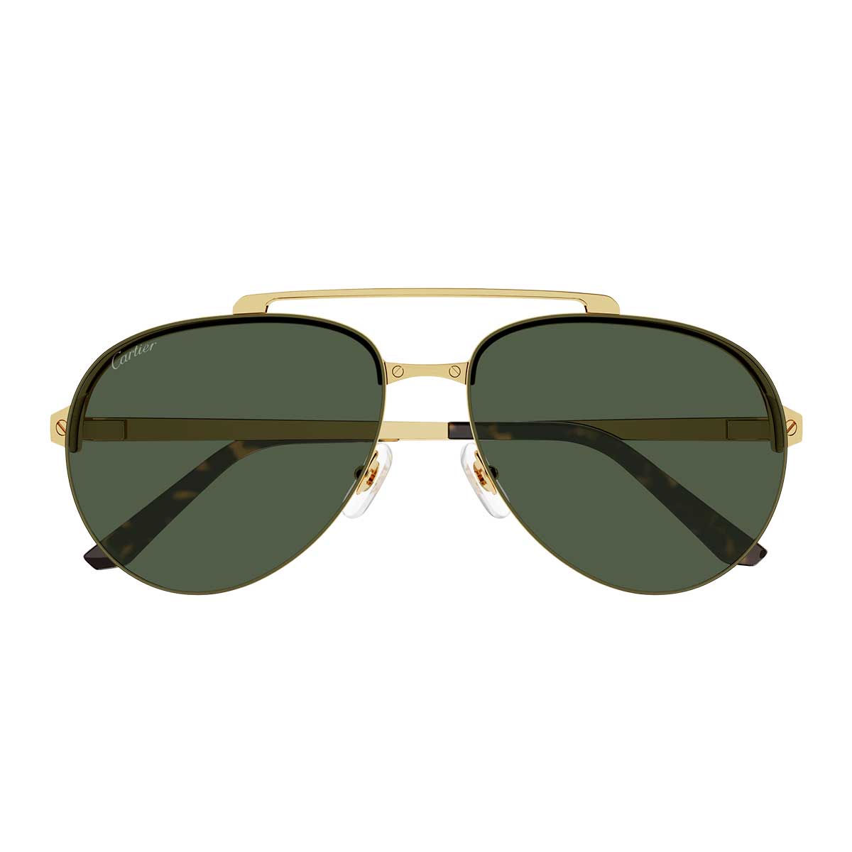 Cartier Occhiali da Sole CT0354S 002 Oro/Verde Uomo