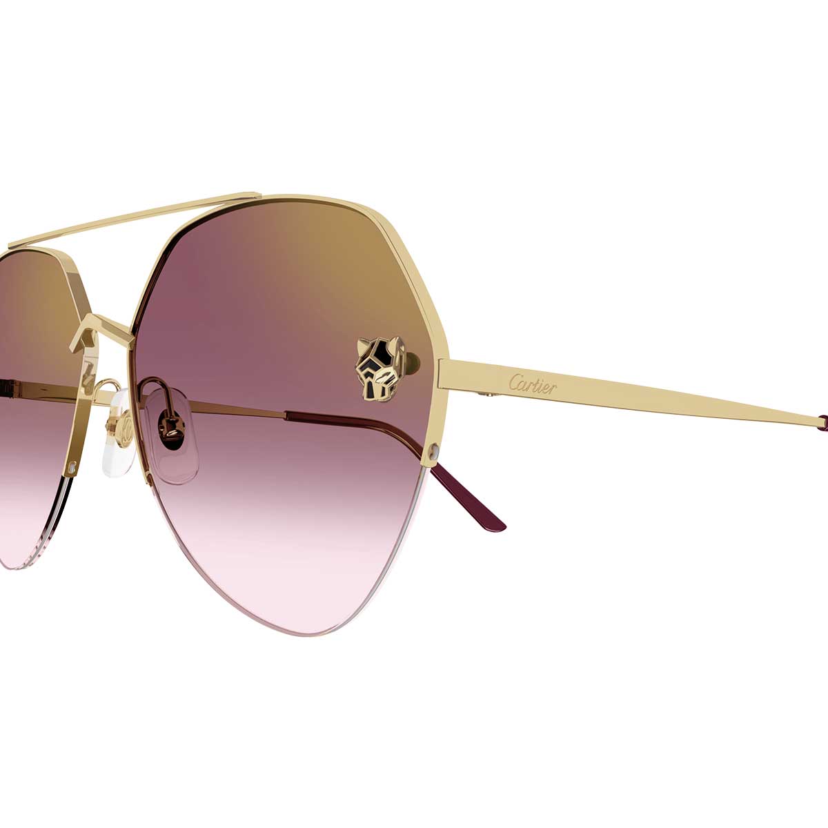 Cartier Occhiali da Sole CT0355S 003 Oro/Rosso Donna 3