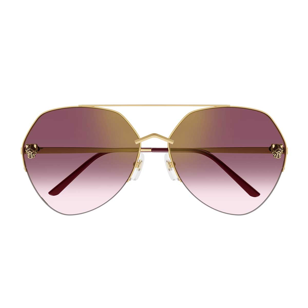 Cartier Occhiali da Sole CT0355S 003 Oro/Rosso Donna