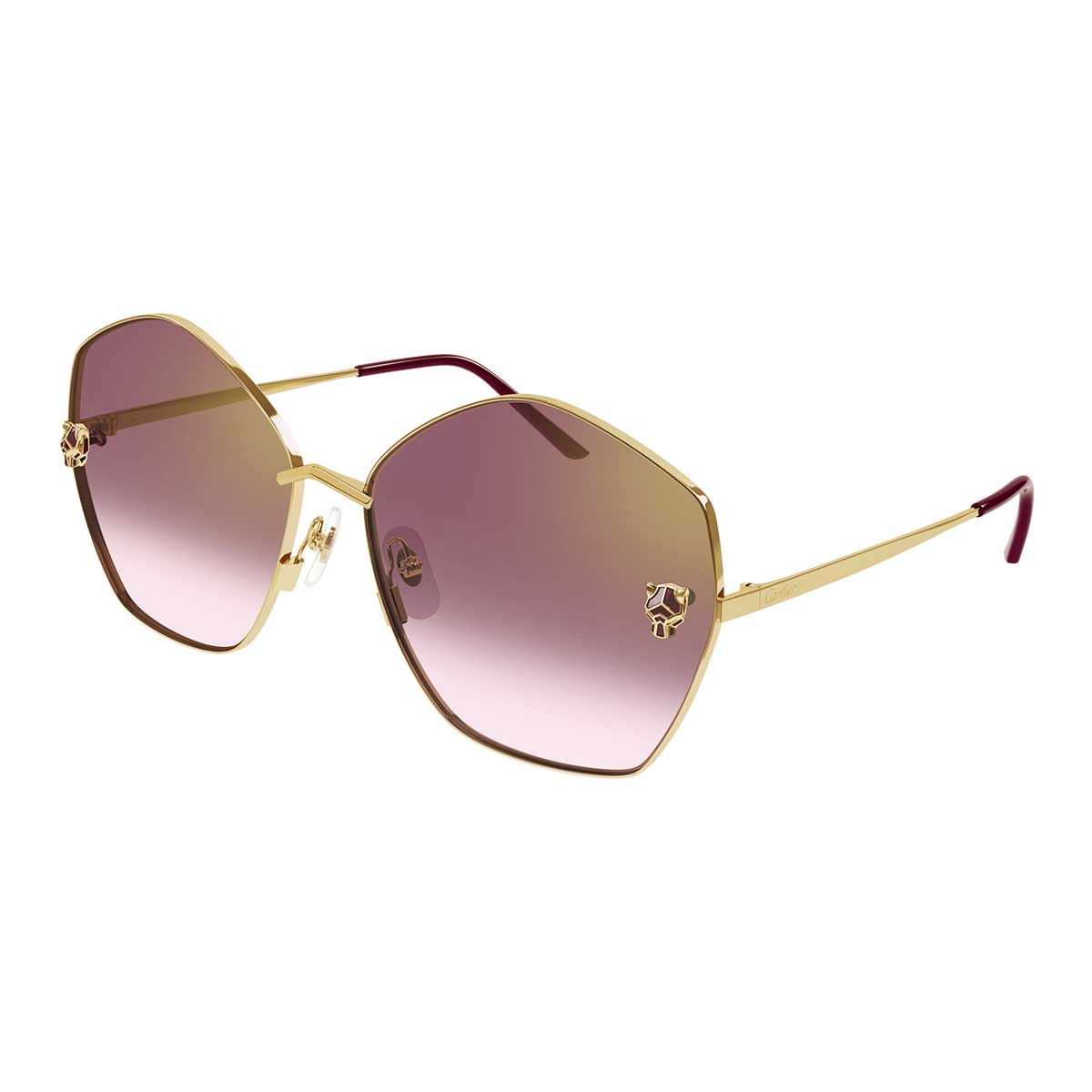 Cartier Occhiali da Sole CT0356S 003 Oro/Rosso Donna 2