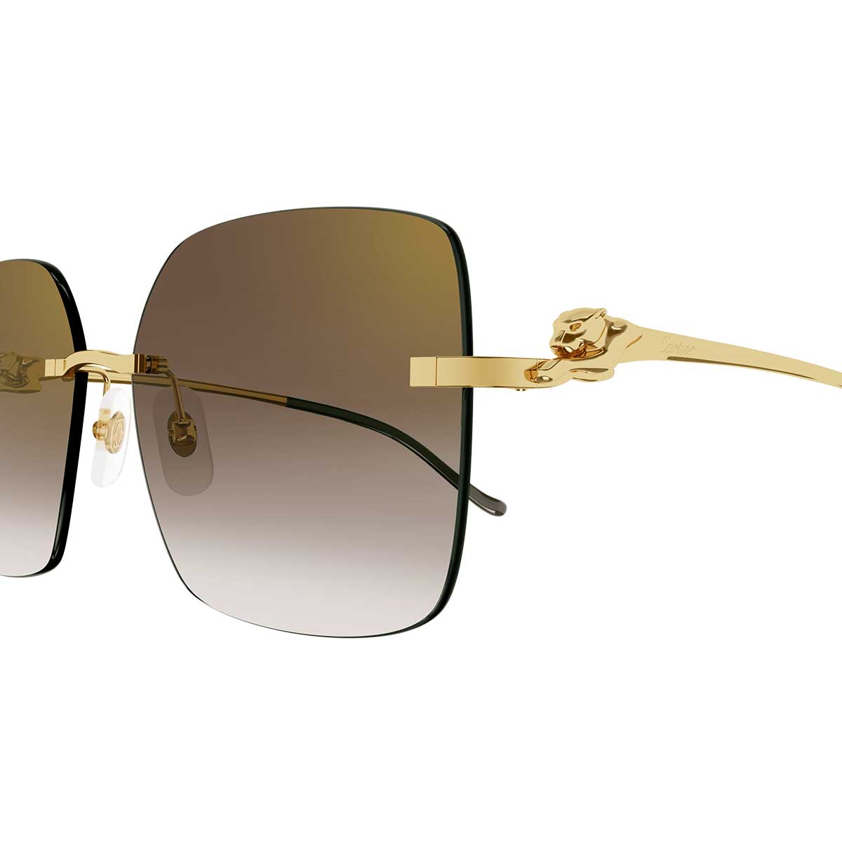 Cartier Occhiali da Sole CT0359S 002 Oro/Marrone Donna 3