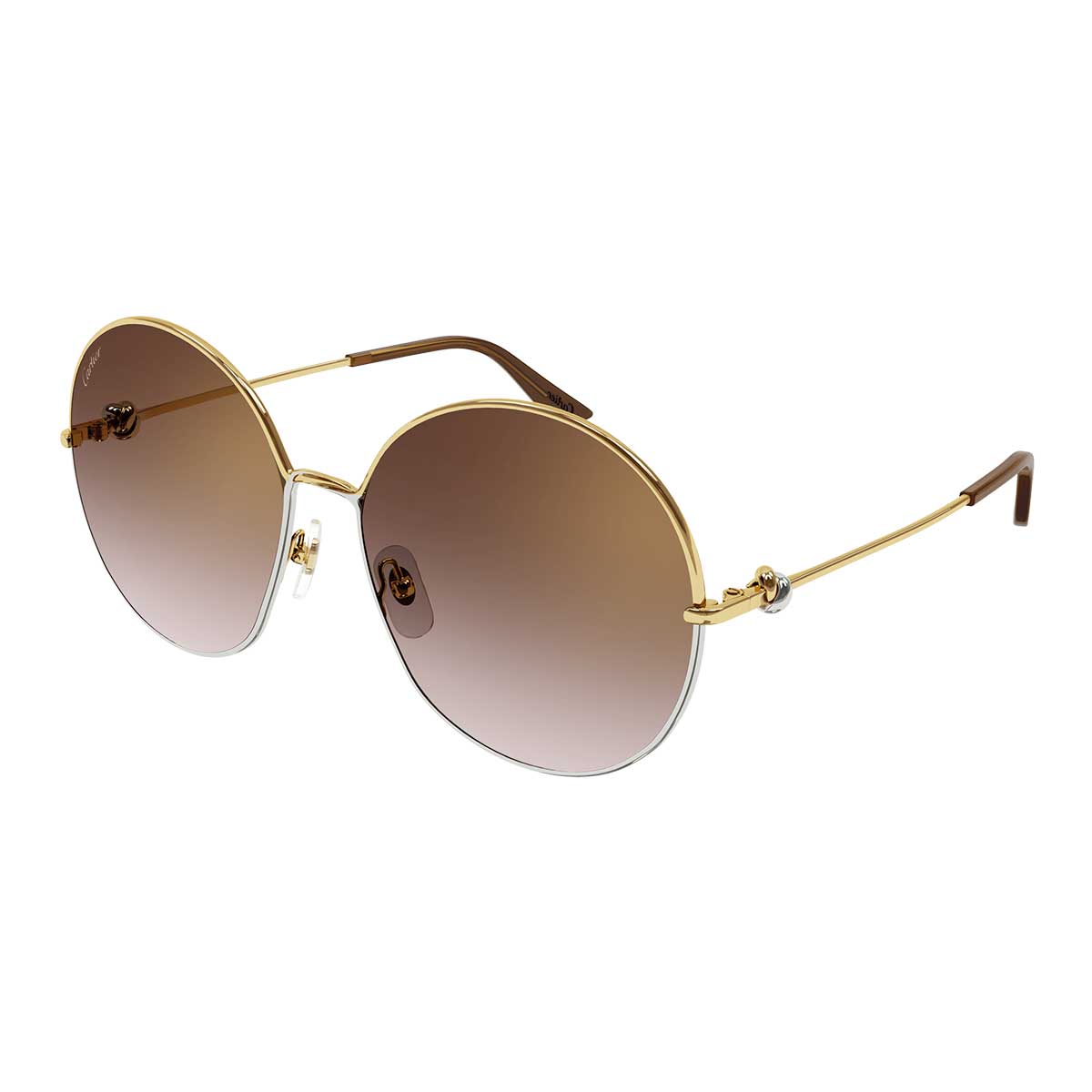 Cartier Occhiali da Sole CT0360S 002 Oro/Marrone Donna 2