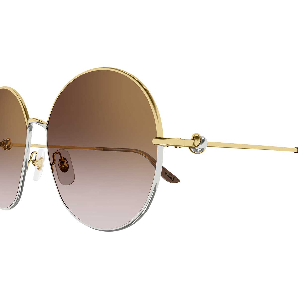 Cartier Occhiali da Sole CT0360S 002 Oro/Marrone Donna 3