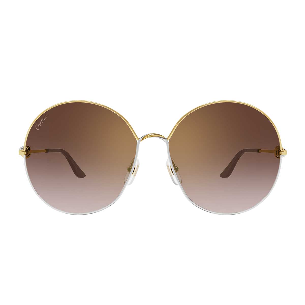 Cartier Occhiali da Sole CT0360S 002 Oro/Marrone Donna 4