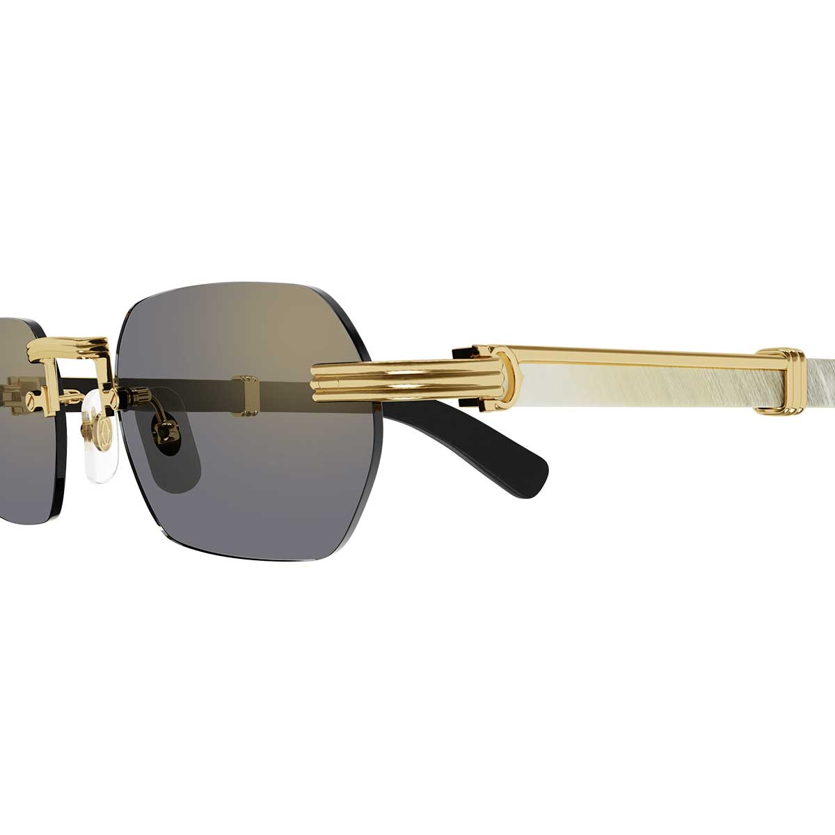 Cartier Occhiali da Sole CT0362S 003 OroBianco/Bronzo Uomo