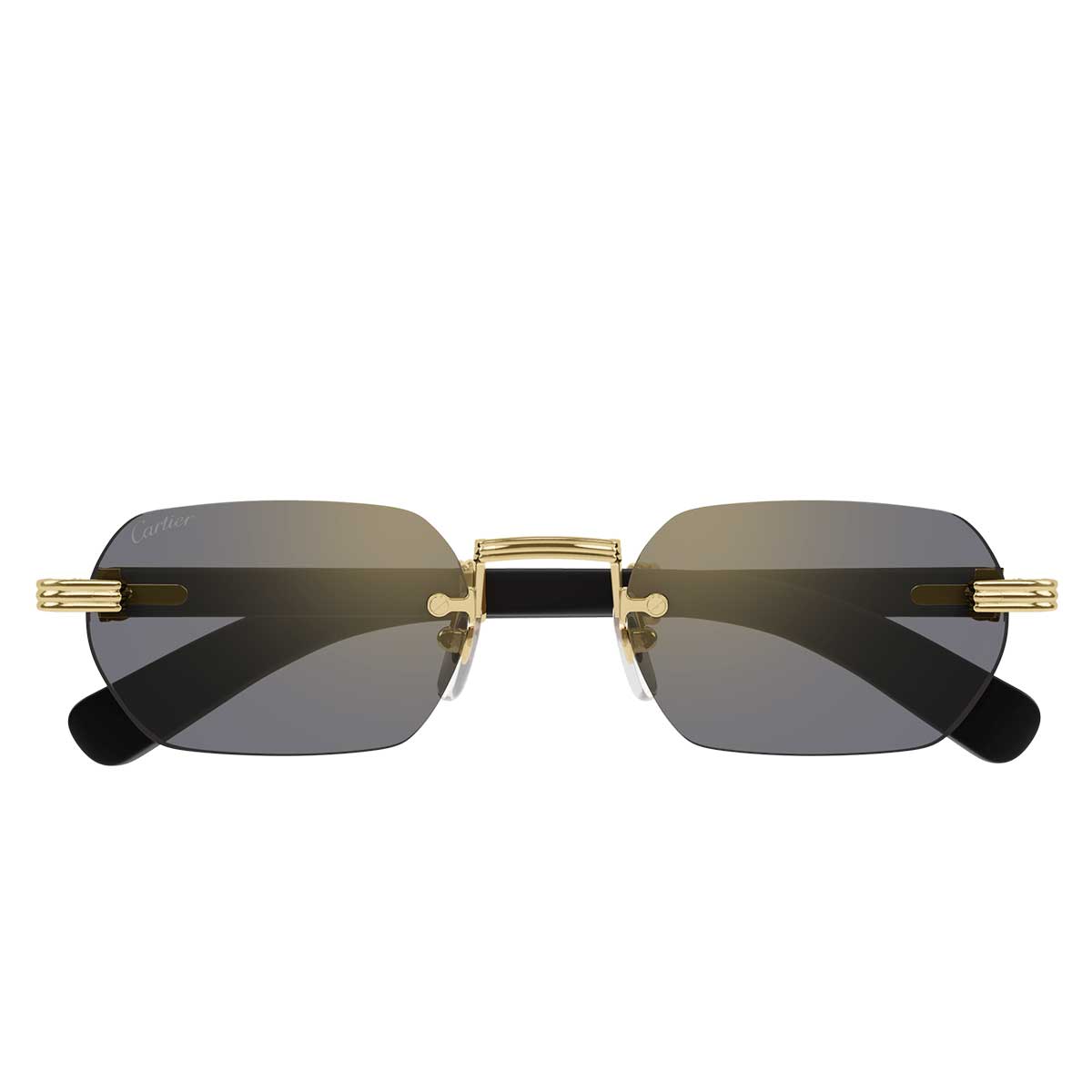 Cartier Occhiali da Sole CT0362S 003 OroBianco/Bronzo Uomo