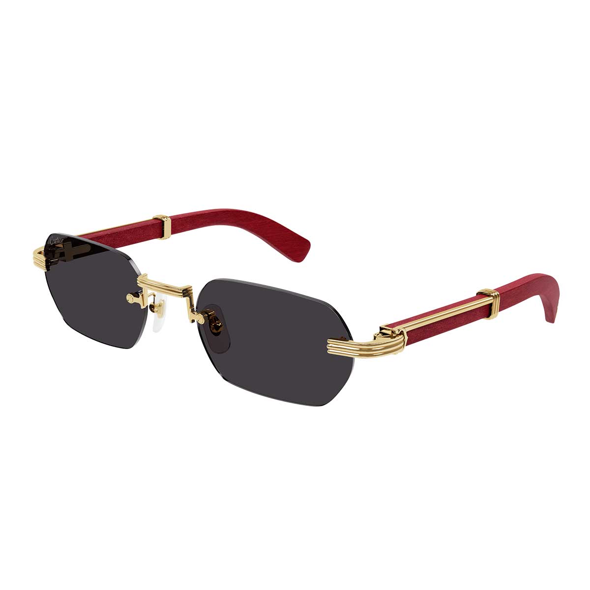 Cartier Occhiali da Sole CT0362S 004 OroRosso/Grigio Uomo