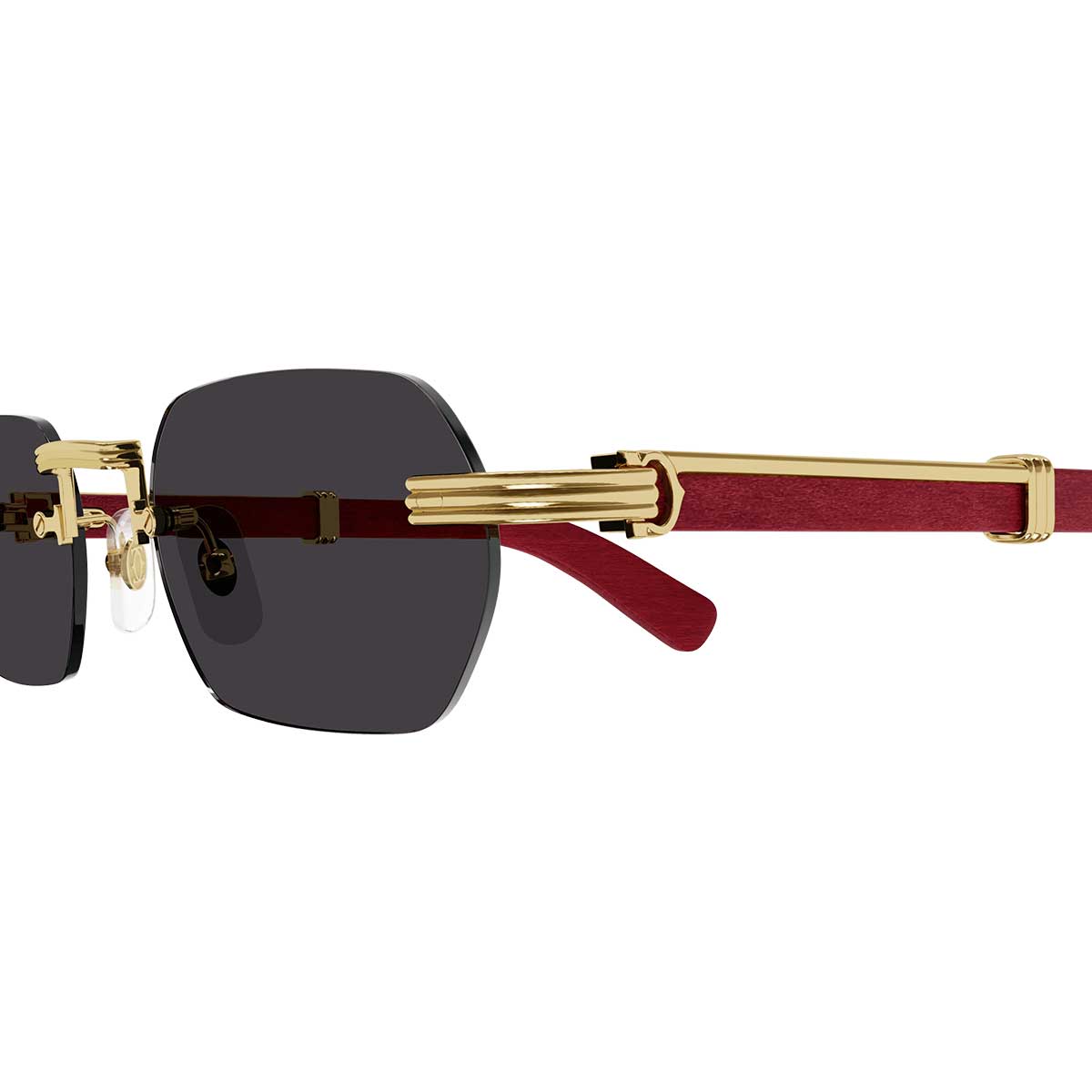 Cartier Occhiali da Sole CT0362S 004 OroRosso/Grigio Uomo