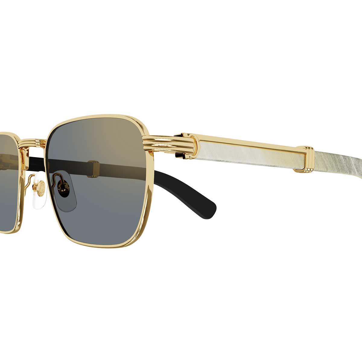 Cartier Occhiali da Sole CT0363S 003 OroBianco/Bronzo Uomo