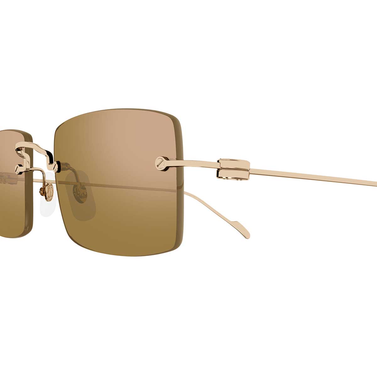 Cartier Occhiali da Sole CT0367S 001 Bronzo/Oro Uomo