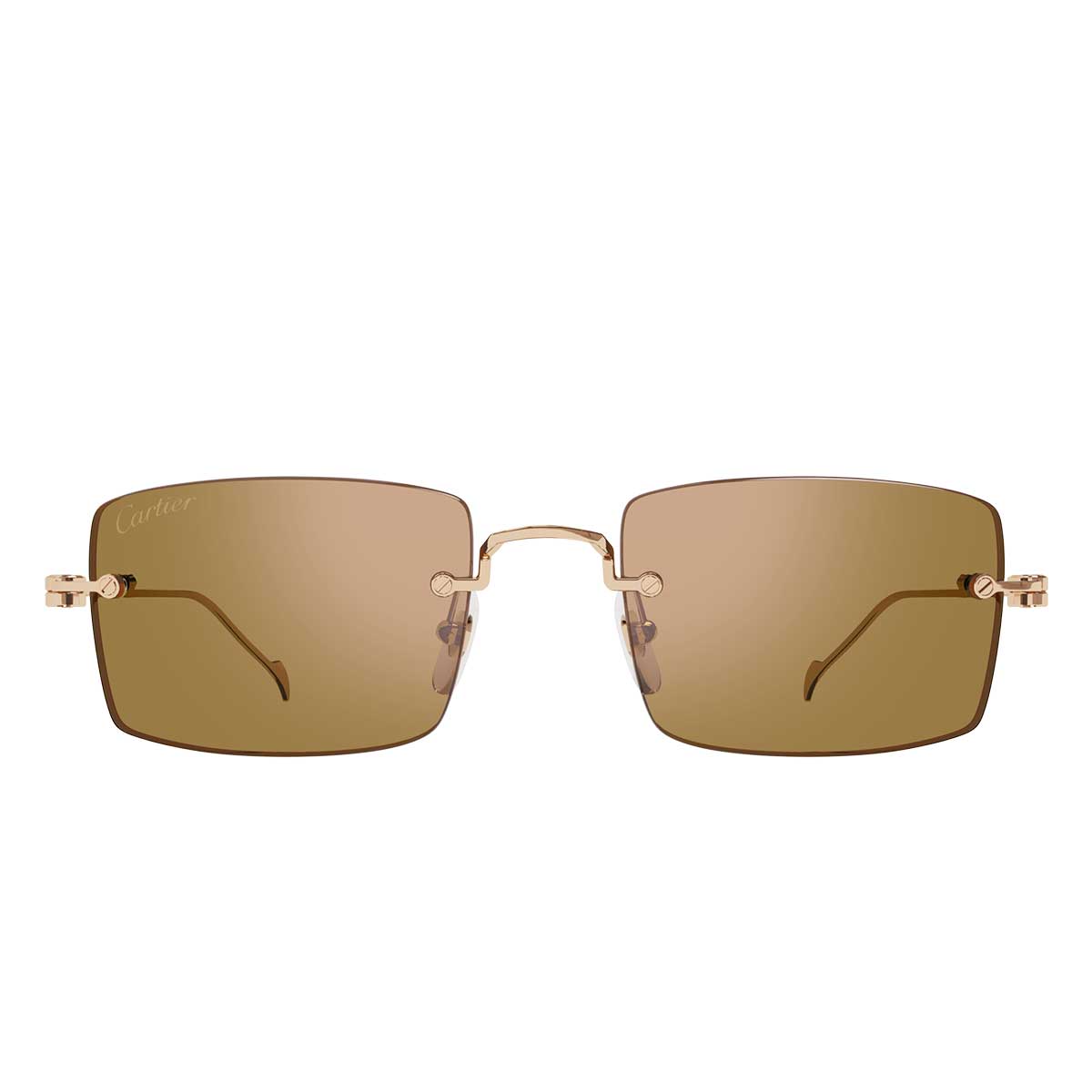 Cartier Occhiali da Sole CT0367S 001 Bronzo/Oro Uomo
