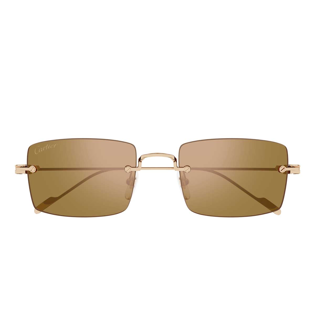 Cartier Occhiali da Sole CT0367S 001 Bronzo/Oro Uomo