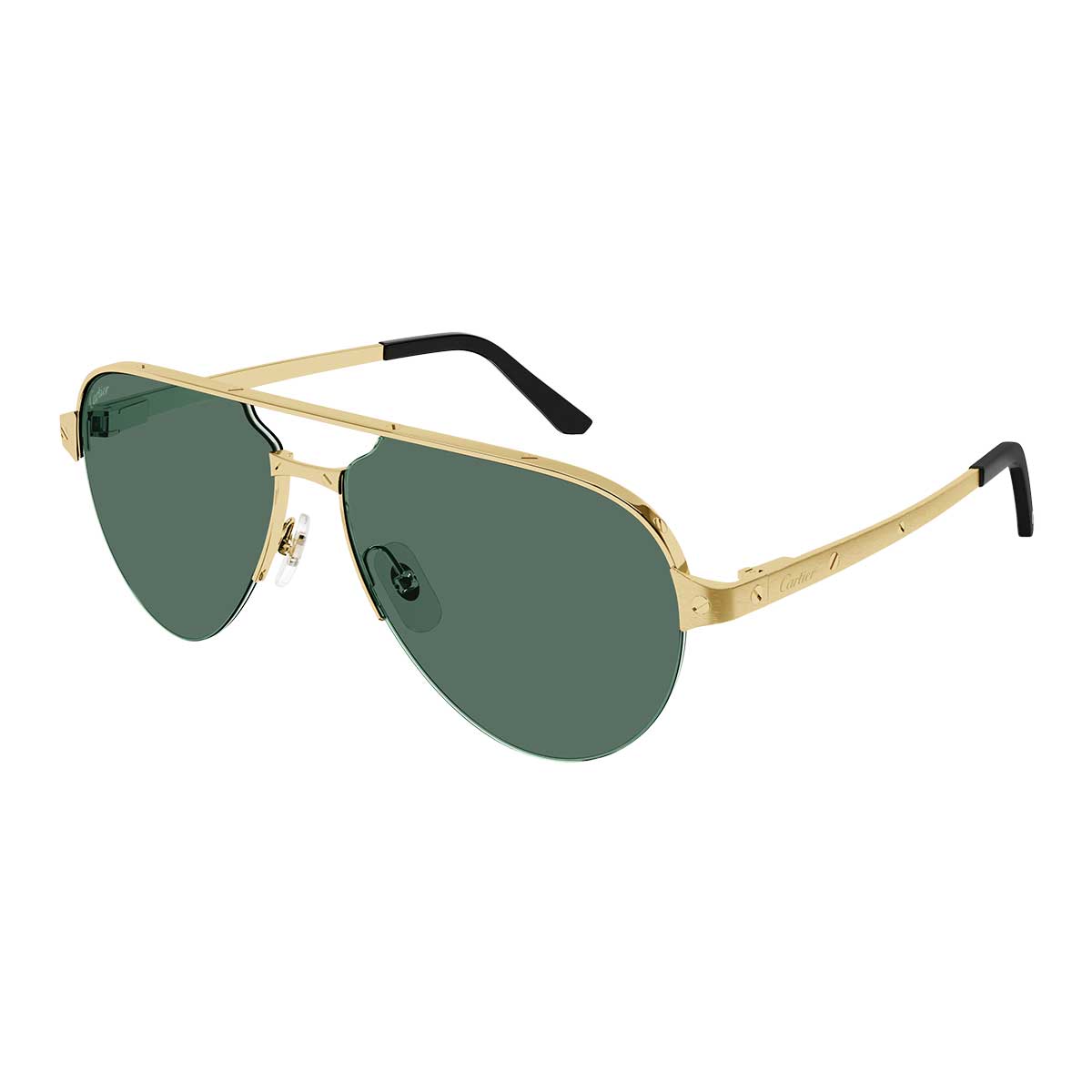 Cartier Occhiali da Sole CT0386S 002 Oro/Verde Uomo
