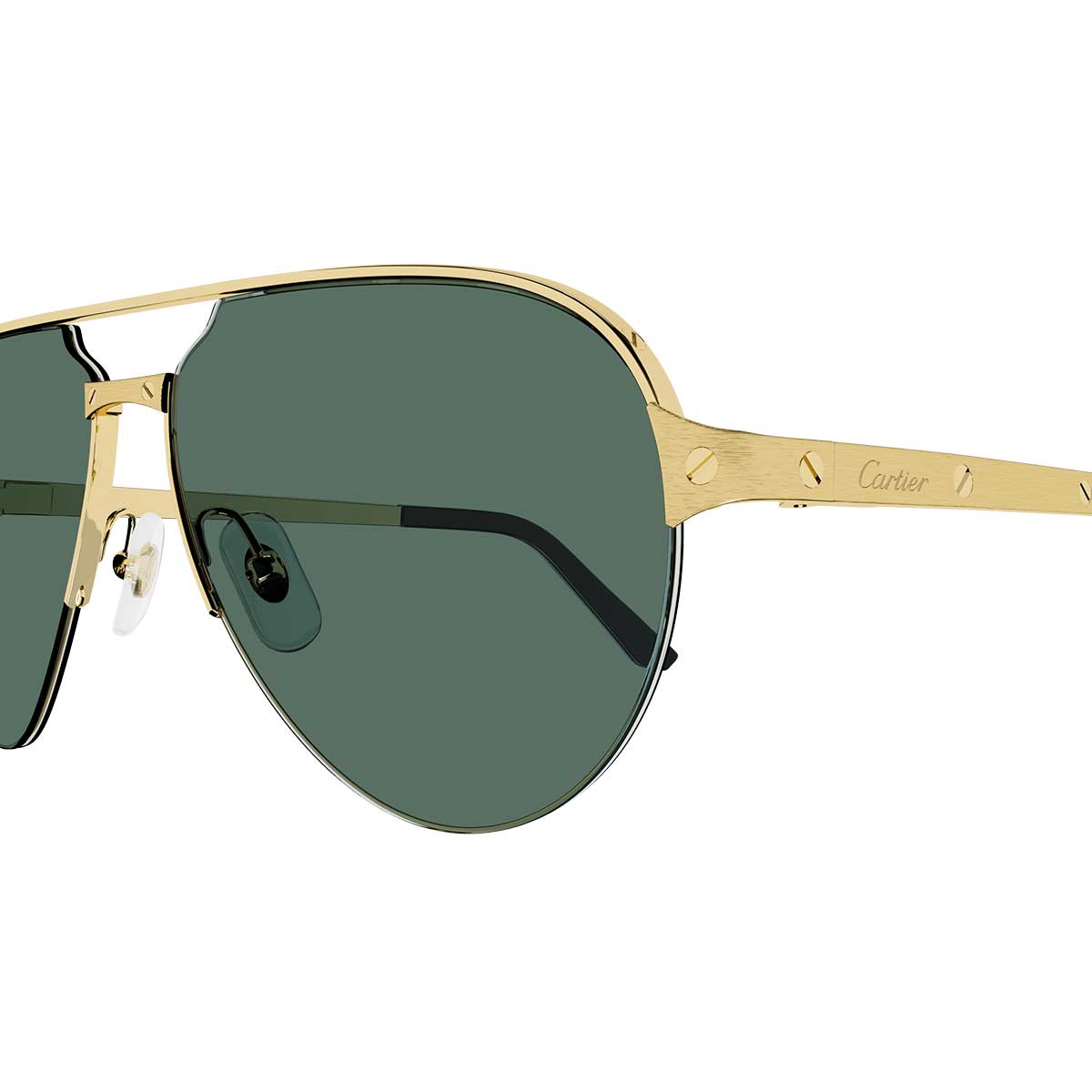 Cartier Occhiali da Sole CT0386S 002 Oro/Verde Uomo