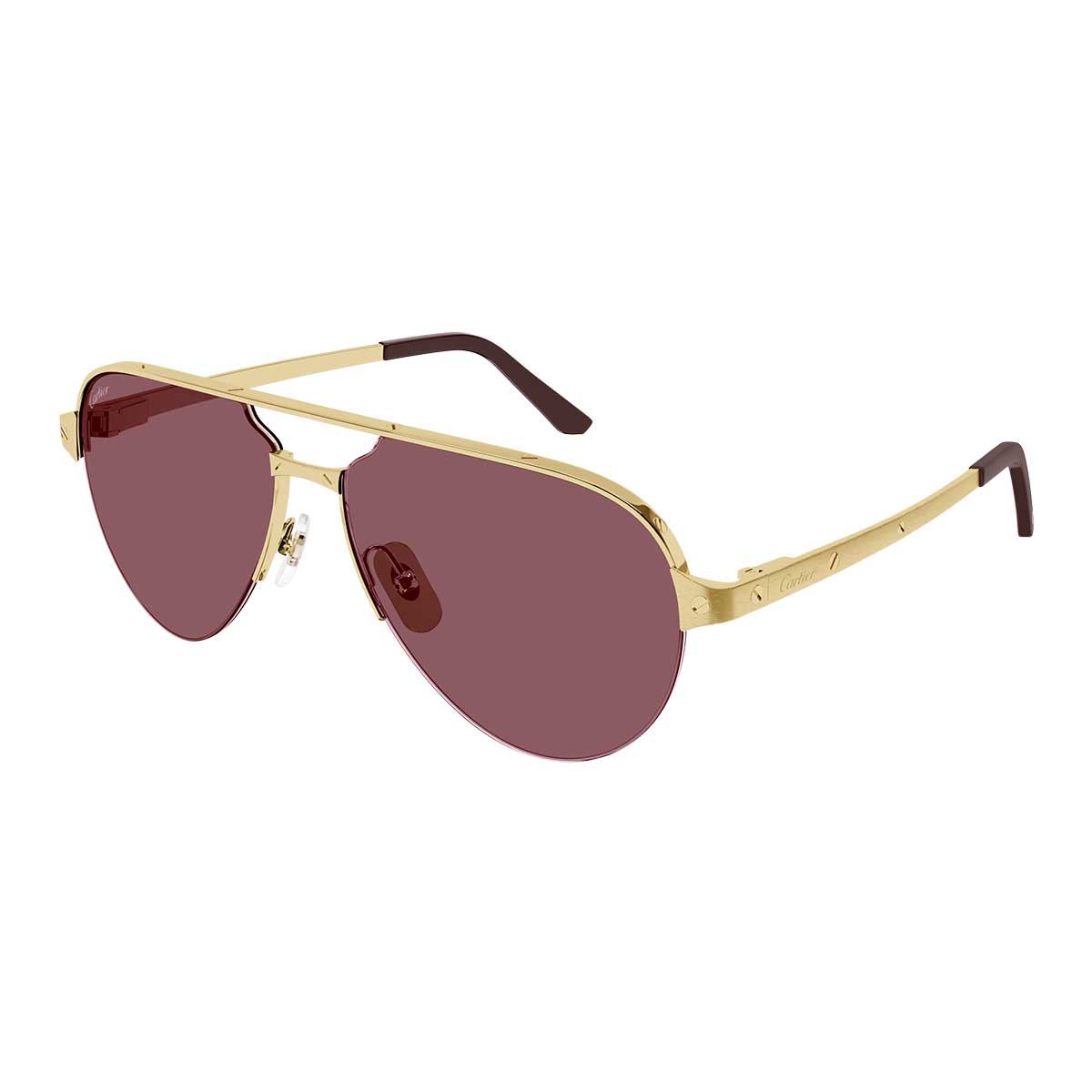 Cartier Occhiali da Sole CT0386S 004 Oro/Rosso Uomo