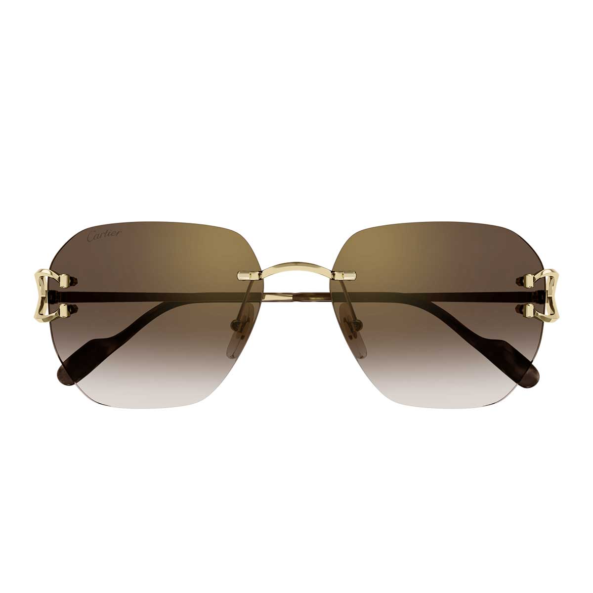 Cartier Occhiali da Sole CT0394S 002 Oro/Marrone Unisex