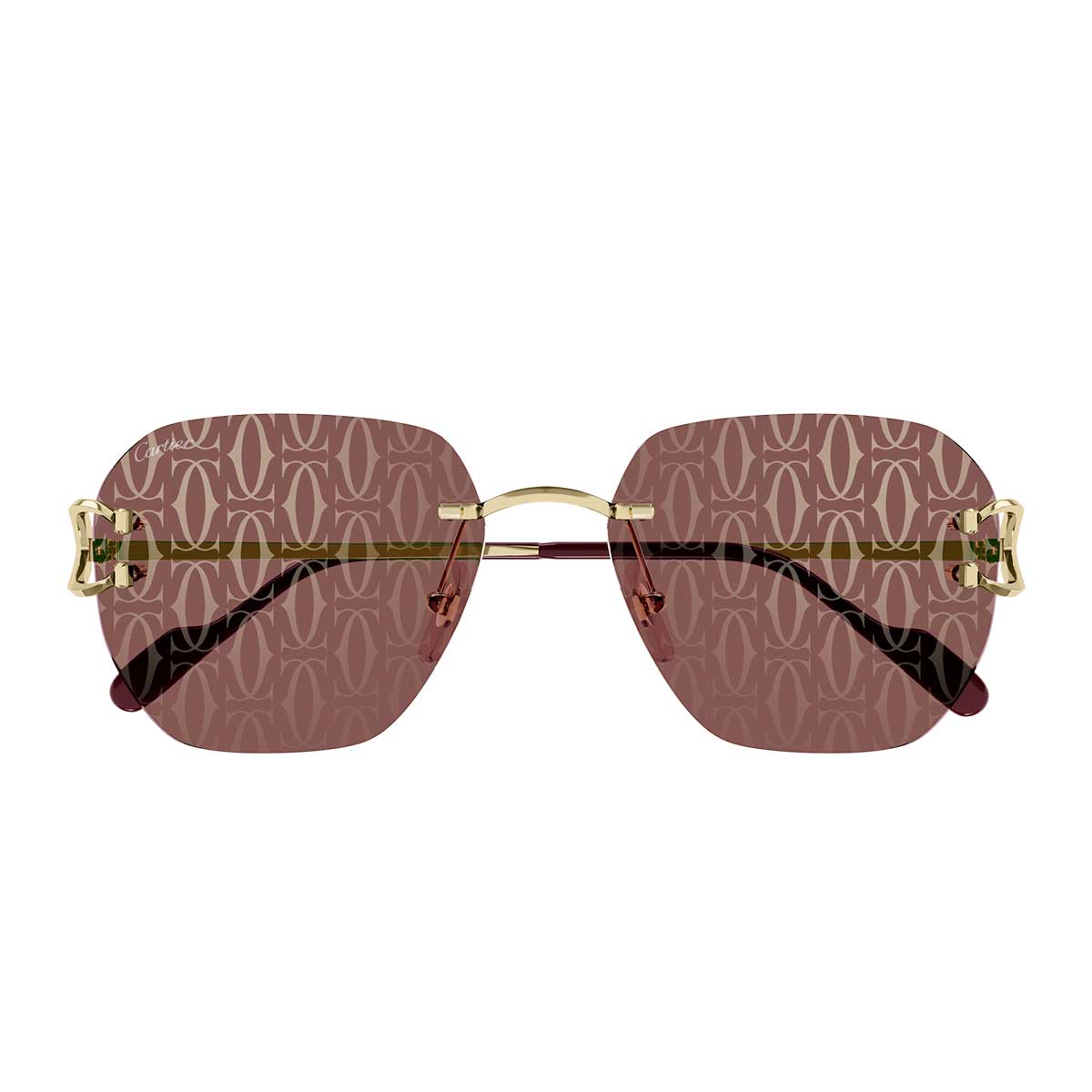 Cartier Occhiali da Sole CT0394S 003 Oro/Rosso Unisex