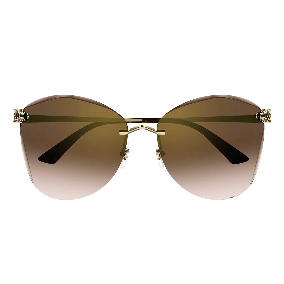 Cartier Occhiali da Sole CT0398S 002 Oro/Marrone Donna